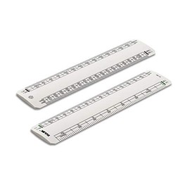 Rulex Recycled 15cm 6 inch Flat Oval Metric Scale Ruler 1:1 1:100 1:5 1:50/1:20 1:200 1:1250 1:2500