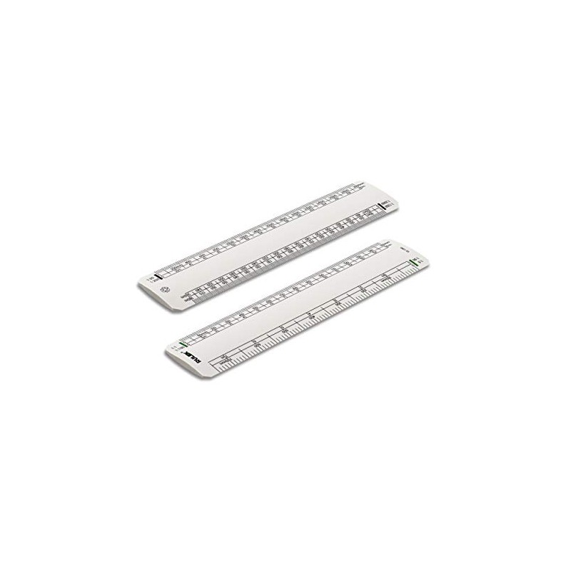 Rulex Recycled 15cm 6 inch Flat Oval Metric Scale Ruler