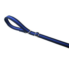 Dog Slip Lead Training Walking Leash 60" Long Obedience Slip On Dog Lead Soft Comfortable Air Webbing In (Navy/Royal Blue, 25mm)