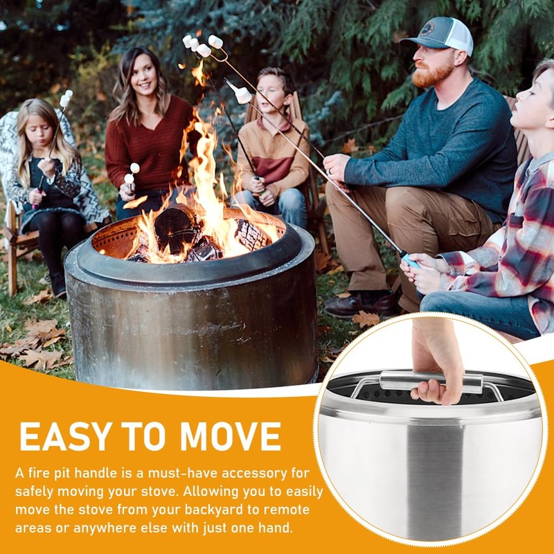Bonfire FirePit Handle Accessory,Single FirePits Handle,Portable Camping Outdoor FirePit Tool