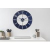 Bulova Blue Steel Oversize Wall Clock |Model C4809, 27" Diameter