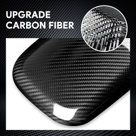 FXETRNL Real Hard Carbon Fiber Front Armrest Cover for Mini Countryman F60 2017 2018 2019 2020 2021 2022 2023, Center Console Frame Protect Cover Car Accessories, Black