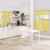 No. 918 Martine Microfiber Kitchen Curtains Set, Semi-Transparent with Rod