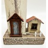 Wooden Lighthouse Tabletop Decor Rustic Light House with LED Nuatical