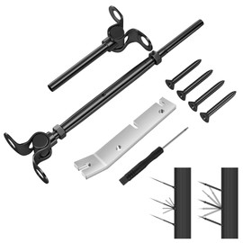 CKE 30 Pairs 1/8" Black Cable Railing Hardware Kit Swage Toggle Turnbuckle for Wood Post, T316 Stainless Steel Black Deck Cable Railing System Angle 180° Adjustable Deck Railing for Stairs BCR25