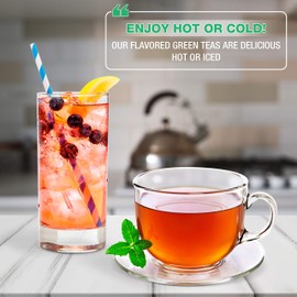 Brew La La Organic Green Tea - Moroccan Mint Flavor - 50 Double Chambered Bags - Low Caffeine Gourmet Tea - Certified Organic