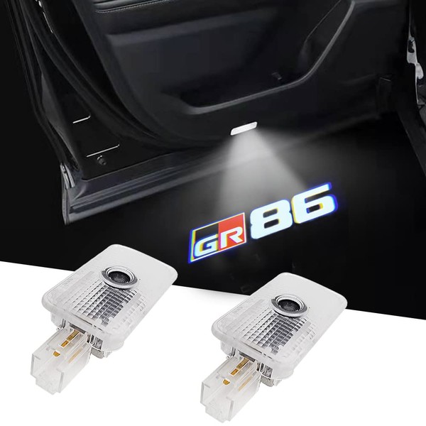 Toyota 86 LED Logo Projection, Courtesy Light, Door Welcome Light, Courtesy Lamp, Car Curtain Lamp, Set of 2, Compatible with Toyota 86 BRZ zn6 (2nd Generation ZD8 (August 2021) ZN8/ZC8, GR 86 2nd Generation)