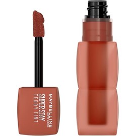 Maybelline Super Stay Teddy Tint, Tinta para Labios Mate Difuminado, Larga Duración 12 Horas, Textura Suave, No Transfiere, A Prueba de Bebidas y Besos, Tono Faux Freckle, 5 ml