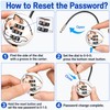 3 Pack Combination Locks - Cable Lock Set with Flexible