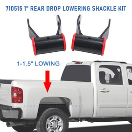 BUSIDN 710515 1-1.5" Rear Lift Leaf Rear Shackle Kit - Replacement For Chevy Silverado 1500 & GMC Sierra 1500 Truck 1988-2018 2wd & 4wd