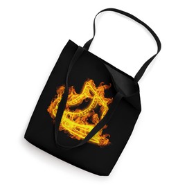 Fire Ice Skates Flaming Ice Skating Skater Tote Bag
