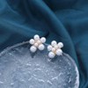Xduargs Boho Perlen Cluster Ohrringe Gold Cluster Perlen Ohrstecker Ohrringe