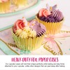 Anniversary House Gold Foil Cupcake Cases for Baking, Baking Cups