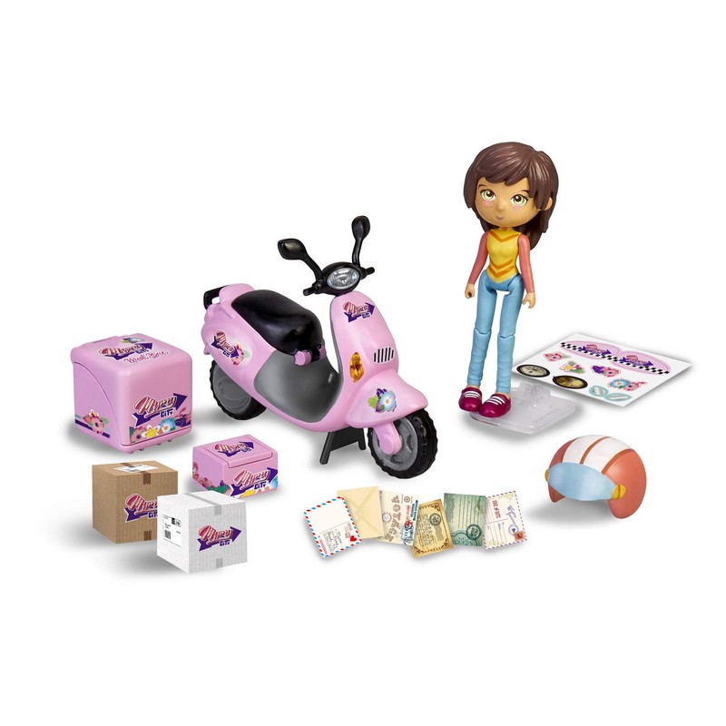 Mymy City 700016234 Mini Doll with Bike, Beige