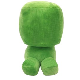 25cm Cute Green Mine Soft Plush Toy, Game Plush Figure Toys, Green Mine Stuffed Animals Doll Green Pixel Plushies Soft Cuddly Toys for Kids Children Home Decoration Party Birthday Collectable Gift