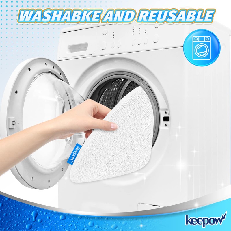 KEEPOW Steam Mop Replacement Pads for Viledas Steam Mop Plus