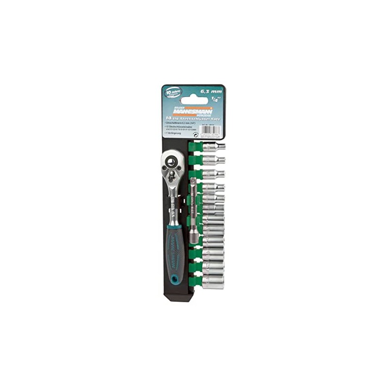 Mannesmann Brüder M29114 Socket Spanner Set 14 Pieces