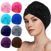 Shyyween 9 Pieces Swim Caps for Women Polyester Swimming Turban