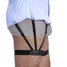 JELINDA Shirt Stays Garters for Men: Adjustable Shirt Holders Shirt Tuckers Elastic Shirt Keepers for Military Police