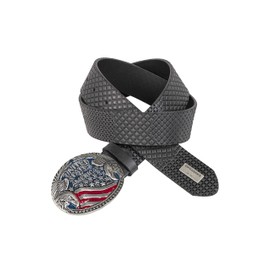 Cipo & Baxx CG197 Men's Leather Belt Accessory Design Unusual Clasp, black