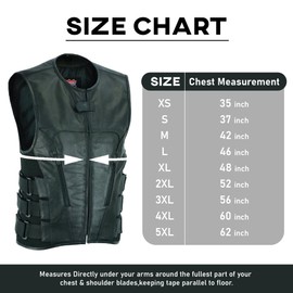 SWAT Men Bullet Proof style Leather Motorcycle Vest Bikers Club (as1, alpha, l, regular, regular)
