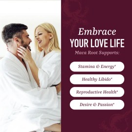 SMNutrition Women's Organic Maca Root – 2250mg Gelatinized Peruvian Maca – Energy, Hormone & Performance Support – 120 Capsules