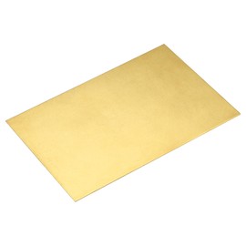 sourcing map Brass Sheet, 1Pcs 6" x 4" x 0.031" H62 Metal Sheets Plates for Crafts, Electrical Repairs, Industry