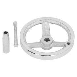 3 Spoke Hand Wheel with Revolving Handle Cast Iron Round Handwheel for Lathe Milling Grinding Machine 12x125MM