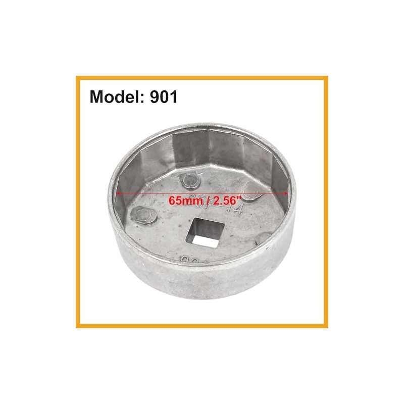 Partuto 65mm Dia Oil Filter Socket Wrench 14 Flutes Replacement