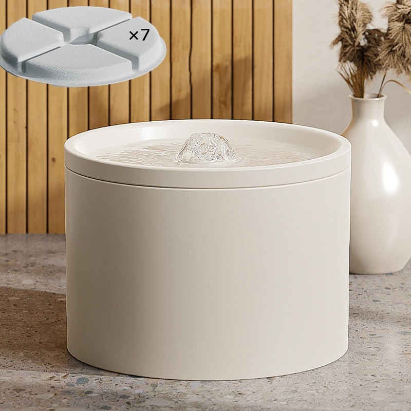 Ceramic Cat Water Fountain 33.82oz/1L Automatic Super Silent Pet Drinking