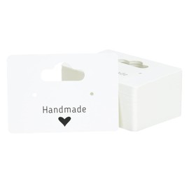Stud Earring Cards, 100Pcs White Earring Display Holder Cards, Blank Paper Cards with 2 Holes, Jewelry Display Cards for Selling, Hanging Earring, Jewelry, DIY Crafts, Retail (2"x1.3"）