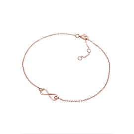Elli Women's Anklet Infinity 925 Sterling Silver, Facet cut