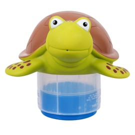 Chlorine Floater, Animal Pool Chlorine Dispenser for Chemical Tablets Fits 3 Inch Tabs Bromine Chlorine Holder(Turtle) for Large and Small Pools, Hot Tub, Spa