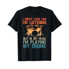 Funny Drummer Art For Men Women Drum Player Percussion Lover T-Shirt