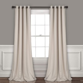 Lush Decor Insulated Grommet Blackout Window Curtain Panels, Pair, 52"W x 108"L, Wheat