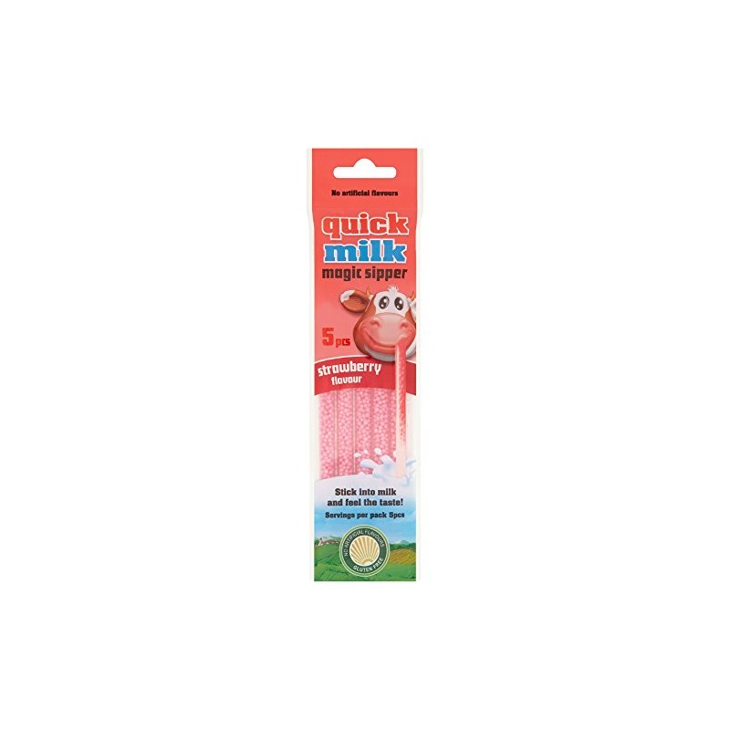 Quick Milk Strawberry Magic Sipper, 30 g, Pack of 20