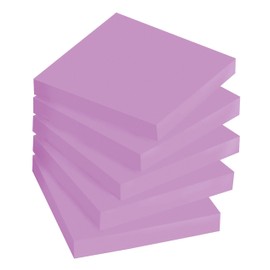 Post-it Super Sticky Notes, 3x3 in, 5 Pads, 2x the Sticking Power, Purple Iris, Recyclable (654-5SSCG)