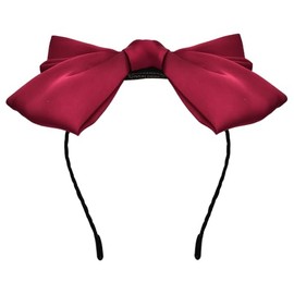 Top Bowknot Headband for Women Red Hair Bows for Girls Silk Satin Bows Hairbands for Teen Girls Knotted Turban Head Band Elegant Hair Accessories for Holiday Party, Red