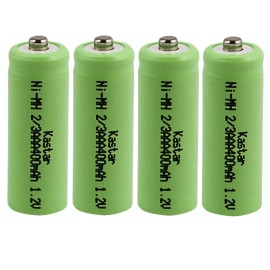 Kastar 4x 2/3AAA Button Top Battery for Alpine SLA390 2/3 AAA Battery Multicolor