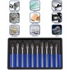 10pcs Tungsten Carbide Steel Rotary Files Burr Set 3mm Shank