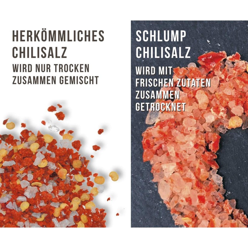 Schlump-Chili CHISAHabanero Chili Salt Medium Sharp Refill Set for Spice