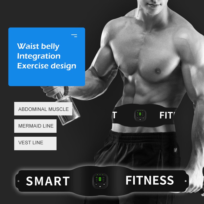 6 Modes Abdominal Waist Trimmer Ab Muscle Stimulator Belt Flat