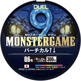 DUEL 9-Strand PE Line Monster Game 9 Vertical ↑↓ 300m 0.6
