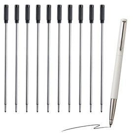 10pcs Black Ink Pen Refills for Cross Ballpoint Pens- 11.6cm Medium Tip, Compatible with Cross 8513 Ballpoint Pens, Quick Drying Ink for Office & Personal Use