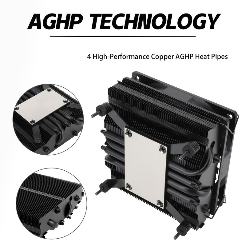 Thermalrlght AXP90 X47 Black Low Profile CPU Air Cooler, 47mm