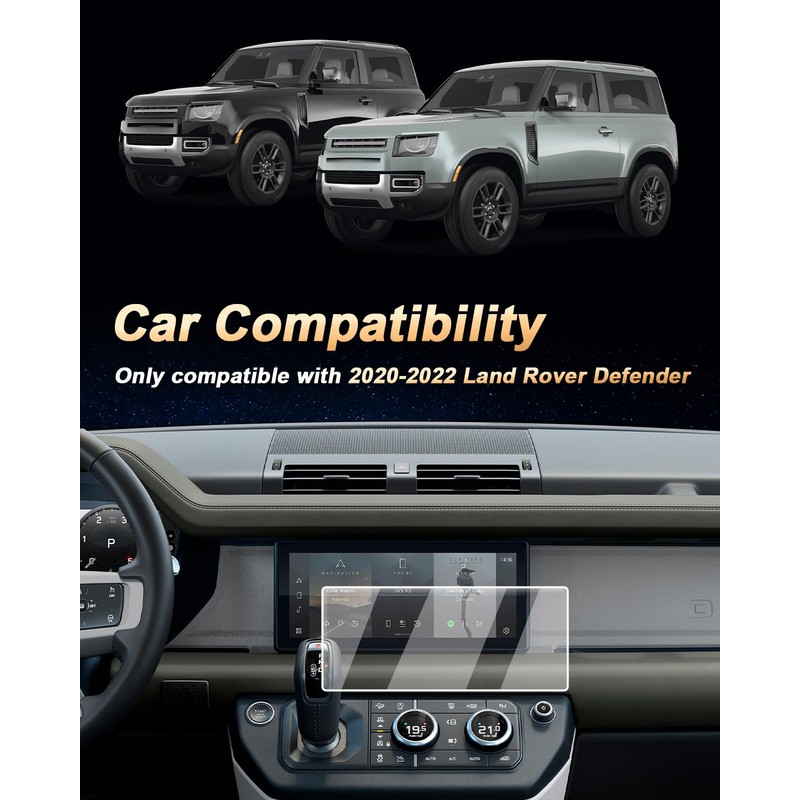 ECOZEN Screen Protector For 2020-2022 Land Rover Defender - 10-Inch