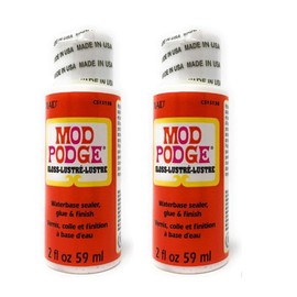 Mod Podge Gloss Finish Arts and Crafts Glue (Set of 2) 2FL OZ Each Water Base Sealer for Wood Puzzles Arts and Crafts
