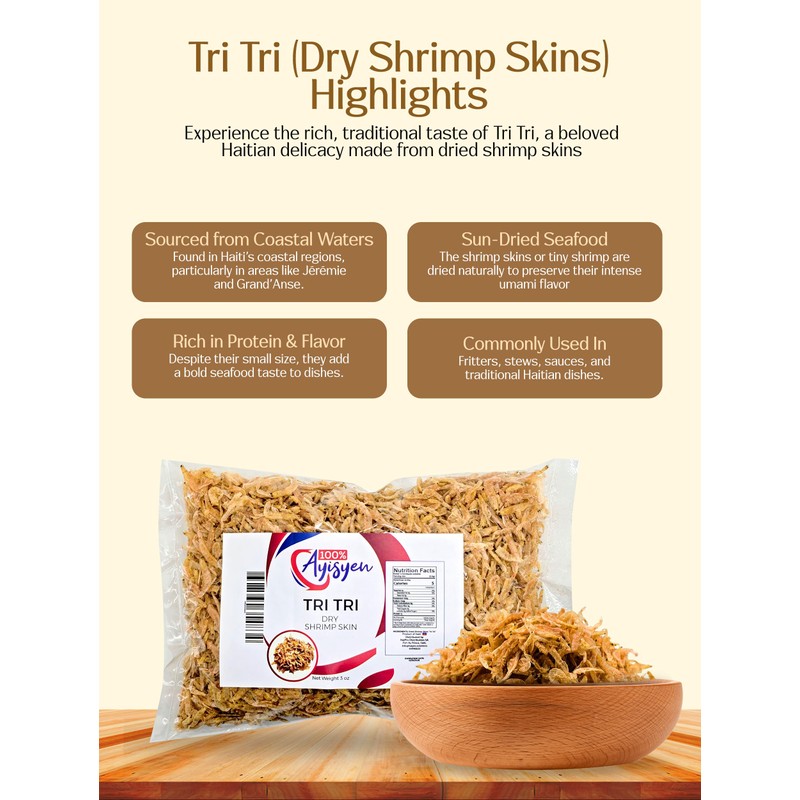 Tri Tri - Dry Shrimp Skin - 100% Ayisyen Brand