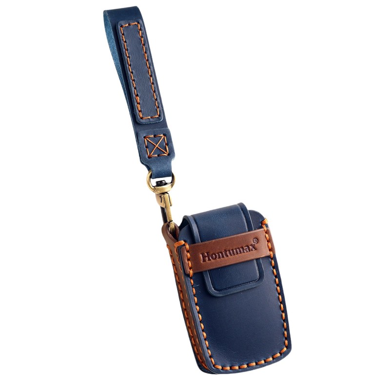 Hontumax Genuine Leather 4-Button Key Fob Case for Acura RDX