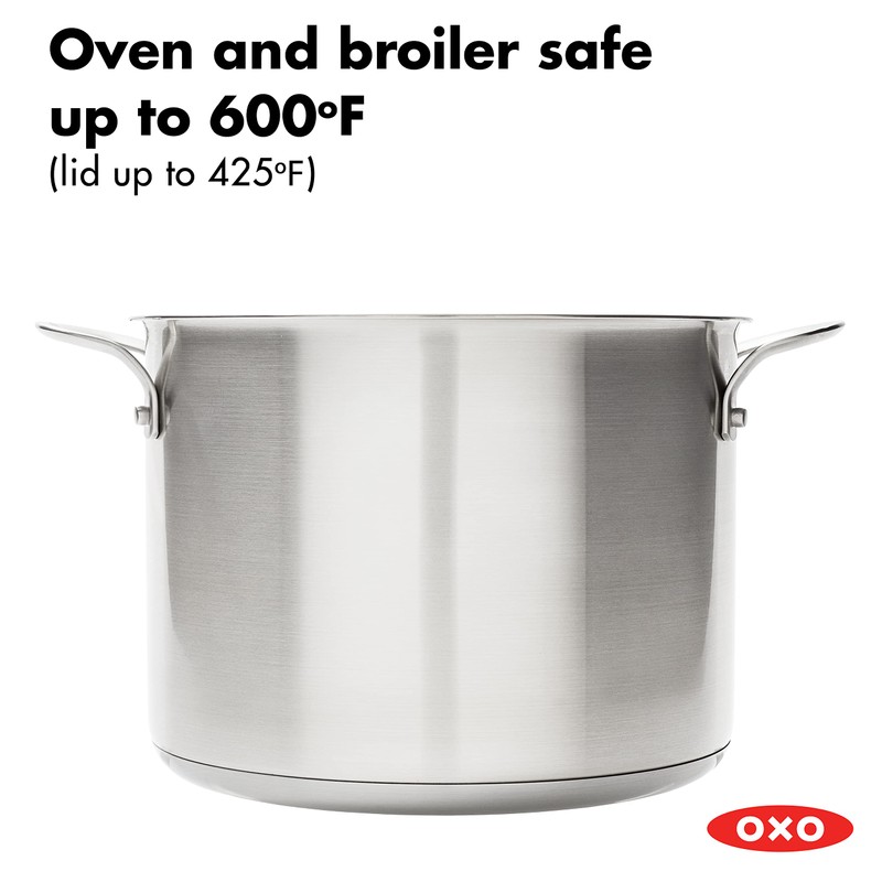 OXO Stainless Steel 8.4QT Multipurpose Boiler Pot with Steamer Insert